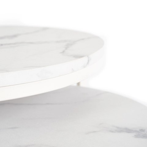 Zestaw Stolików JOE Biały Marmur