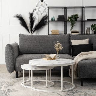 Zestaw Stolików JOE MAX Biały Marmur