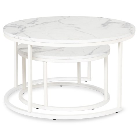 Zestaw Stolików JOE MAX Biały Marmur