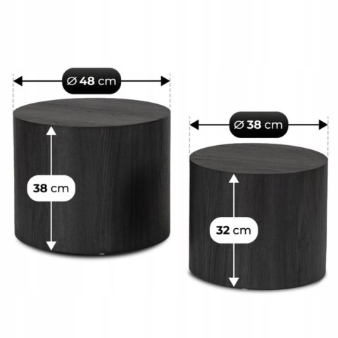 Zestaw Stolików LEILA Czarny