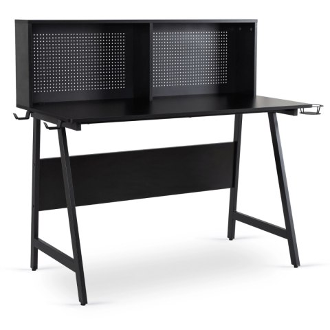 Biurko Gamingowe z Uchwytami Dla Gracza ROLL 138,5 cm Czarne Nowoczesne Loft