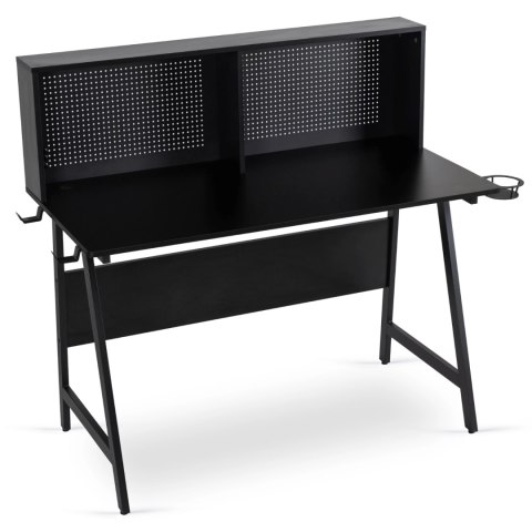 Biurko Gamingowe z Uchwytami Dla Gracza ROLL 138,5 cm Czarne Nowoczesne Loft