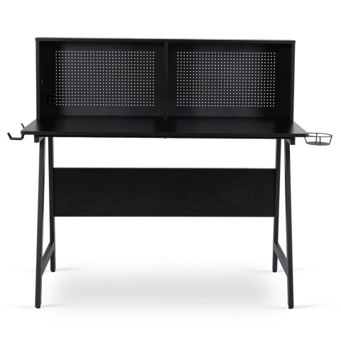 Biurko Gamingowe z Uchwytami Dla Gracza ROLL 138,5 cm Czarne Nowoczesne Loft