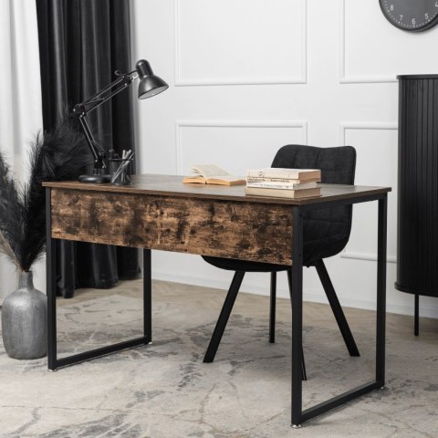 Biurko Loft do Gabinetu ROSS 120x60 cm Dąb Rustykalny/Czarny Nowoczesne Loft
