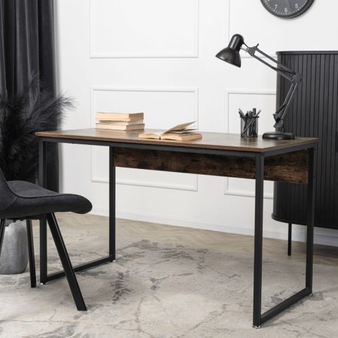 Biurko Loft do Gabinetu ROSS 120x60 cm Dąb Rustykalny/Czarny Nowoczesne Loft
