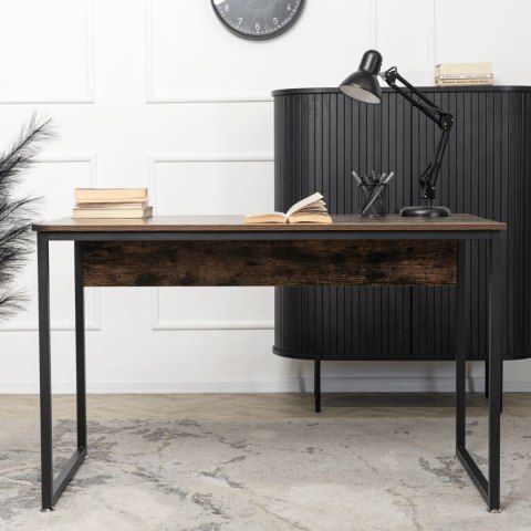 Biurko Loft do Gabinetu ROSS 120x60 cm Dąb Rustykalny/Czarny Nowoczesne Loft
