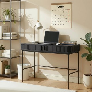 Biurko TRISH 120 cm Ryflowane Czarne