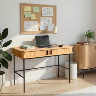 Biurko TRISH 120 cm Ryflowane Dąb