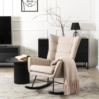 Fotel Bujany JACKSON Beżowy Tkanina