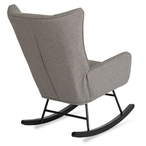 Fotel Bujany na Biegunach Uszak Wypoczynkowy JACKSON Szary do Salonu Nowoczesny
