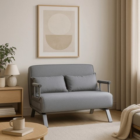 Fotel Rozkładany Dwuosobowy BART 2 Szary