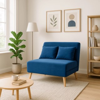 Fotel Rozkładany Dwuosobowy MARRY 2 Granatowy