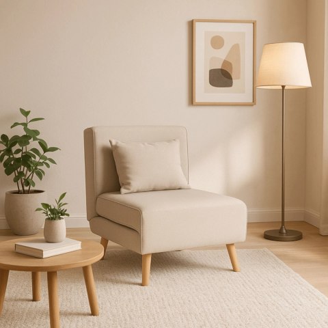 Fotel Rozkładany MARRY Beżowy