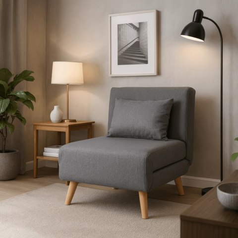 Fotel Rozkładany MARRY Szary