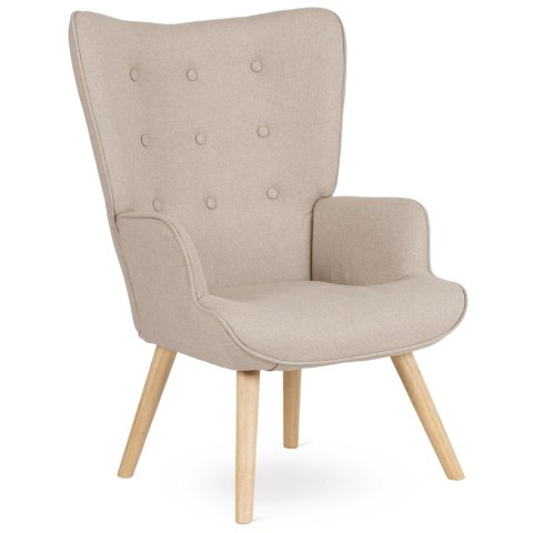 Fotel Wypoczynkowy LOZANO 2 z Podnóżkiem Beżowy