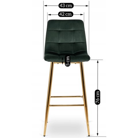 Hoker ARIEL Zielony Welurowy