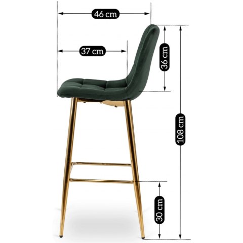 Hoker ARIEL Zielony Welurowy