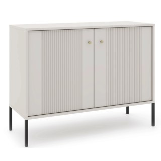Komoda SOFT 104 cm Dwudrzwiowa Ryflowana Kaszmir