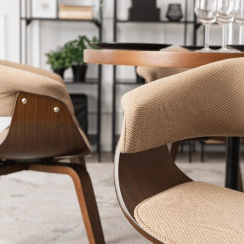 Krzesło GARY 2 Beżowe/Orzech