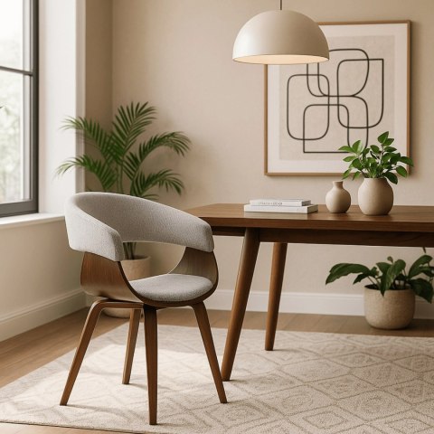 Krzesło GARY 2 Szare/Orzech