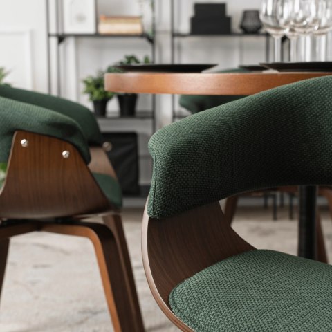 Krzesło GARY 2 Zielone/Orzech