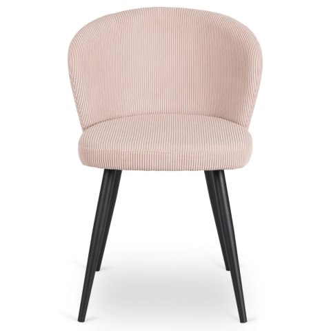 Krzesło HAILEY Różowe Sztruksowe