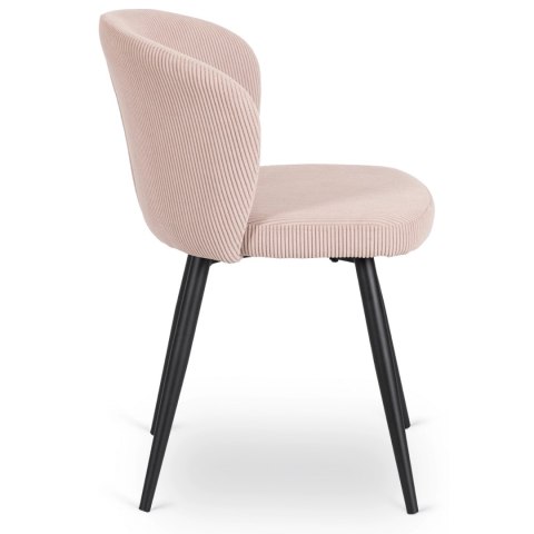 Krzesło HAILEY Różowe Sztruksowe