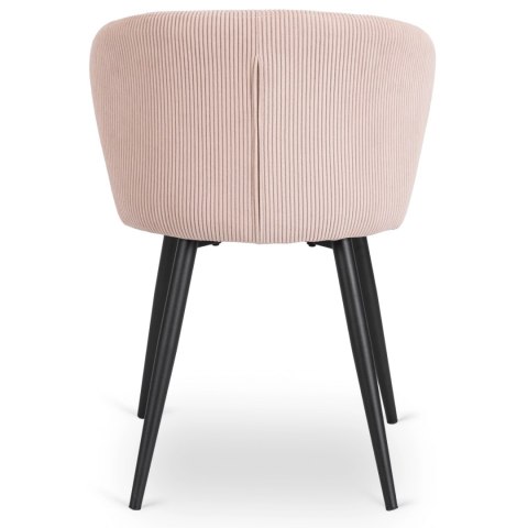 Krzesło HAILEY Różowe Sztruksowe