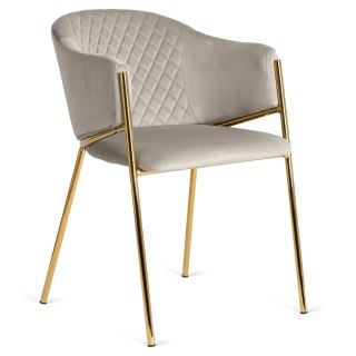 Krzesło INNES Szare Welurowe