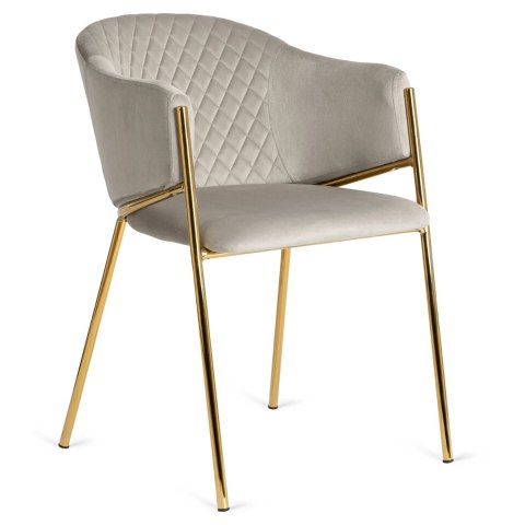 Krzesło INNES Szare Welurowe