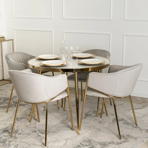 Krzesło INNES Szare Welurowe