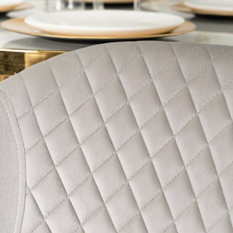 Krzesło INNES Szare Welurowe