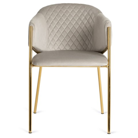 Krzesło INNES Szare Welurowe