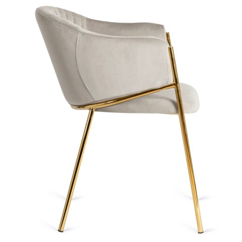 Krzesło INNES Szare Welurowe