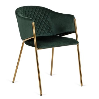 Krzesło INNES Zielone Welurowe