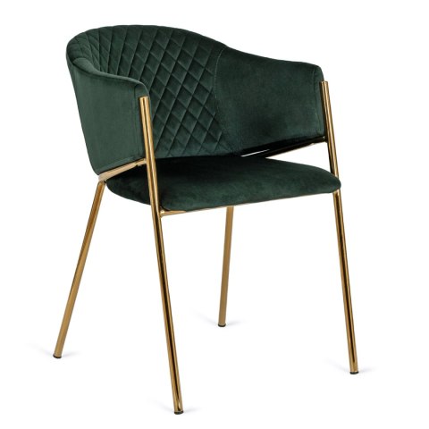 Krzesło INNES Zielone Welurowe