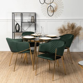 Krzesło INNES Zielone Welurowe