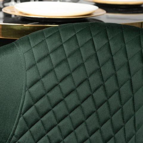 Krzesło INNES Zielone Welurowe