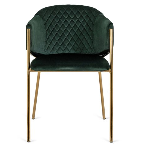 Krzesło INNES Zielone Welurowe