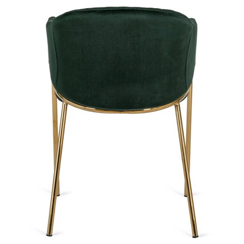 Krzesło INNES Zielone Welurowe