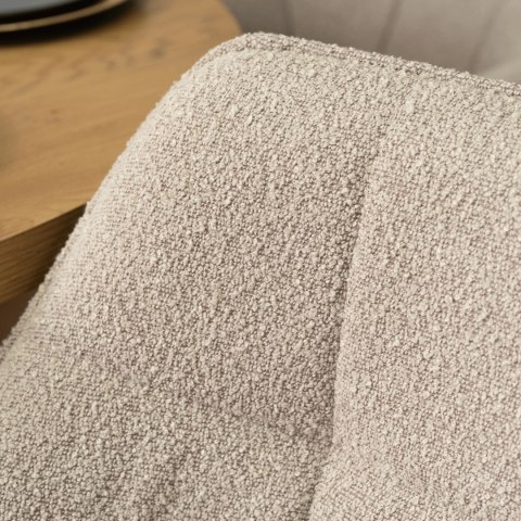 Krzesło Tapicerowane Obrotowe PEONY Beżowe Nowoczesne Loft