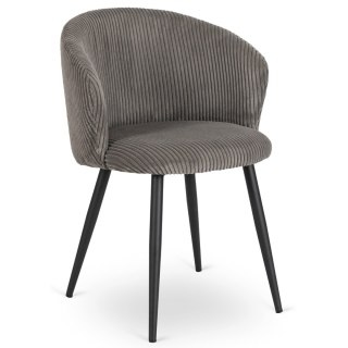 Krzesło TAYLOR Szare Sztruksowe
