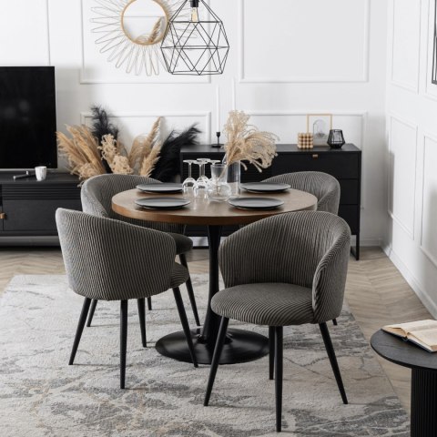 Krzesło TAYLOR Szare Sztruksowe