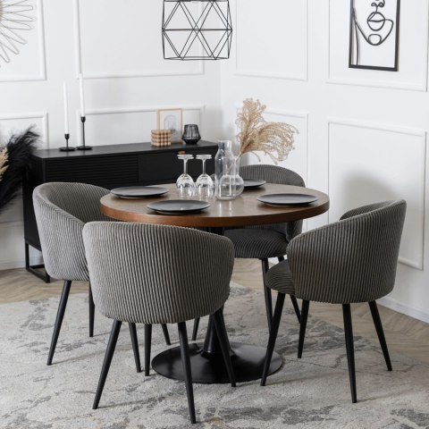 Krzesło TAYLOR Szare Sztruksowe