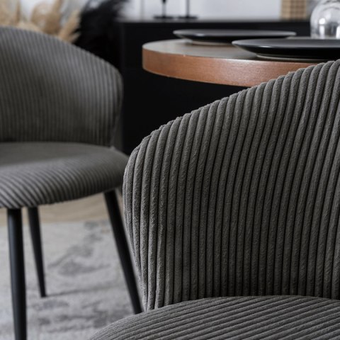 Krzesło TAYLOR Szare Sztruksowe