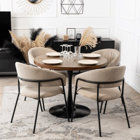 Krzesło TINKA Beżowe Sztruksowe