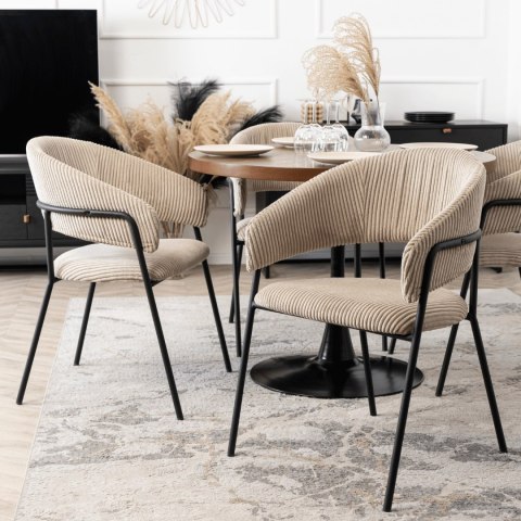 Krzesło TINKA Beżowe Sztruksowe