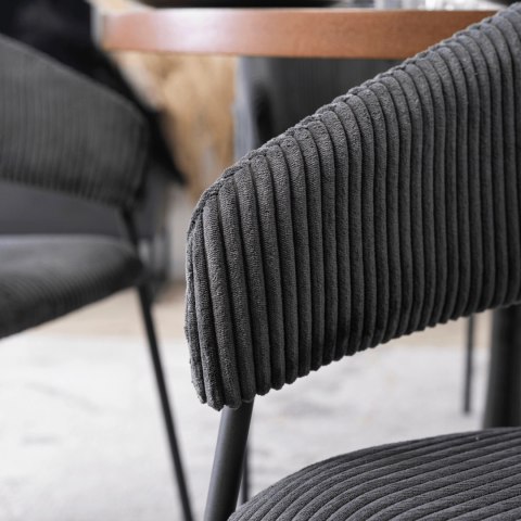 Krzesło TINKA Czarne Sztruksowe