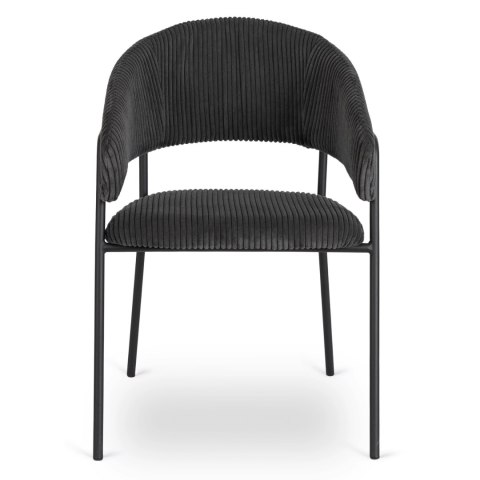 Krzesło TINKA Czarne Sztruksowe
