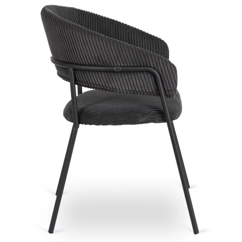 Krzesło TINKA Czarne Sztruksowe